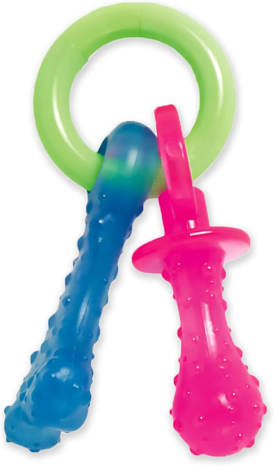 Nylabone Puppy Pacifier Chew Toy, Teething Toys for Puppies, Bacon Flavor