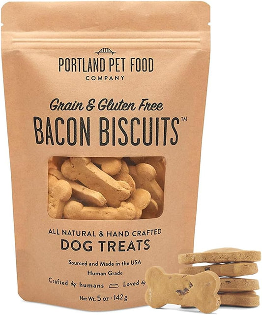 Portland Pet Food Company Dog Treats Healthy Biscuits for Large Medium & Small Dogs - Grain-Free, Human-Grade, All Natural Dog Cookies, Snacks & Training Treats - Made in The USA - 5 oz