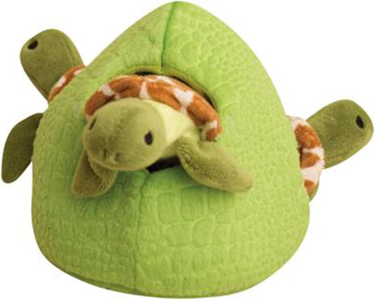 Snugarooz Hide and Seek Reef Plush Dog Toy with Repair Patch – 4-in-1 Soft & Durable Set for Chewing, Snuggling & Interactive Play – Made from Recycled Materials