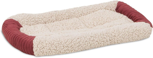 ASPEN PET SELF WARM BOLSTER MAT Barn Red/ Cream