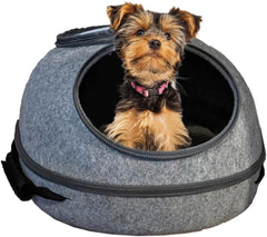SPOT Doc & Phoebe’s 3-in-1 Sleep & Go Cat Carrier | Portable Pet Travel Bag for Cats and Small Dogs | Converts to Carrier, Cozy Cave and Comfy Bed | Adjustable Shoulder Strap Perfect for Vet Visits