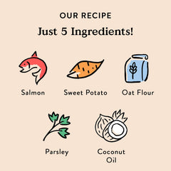 BOCCE'S FISH & CHIPS RECIPE CRUNCHY BISCUITS: SALMON, SWEET POTATO & PARSLEY RECIPE