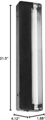 Zilla Reptile T8 Slimline Tropical Pet Habitat Light Fixture with 15 Watt Fluorescent Bulb