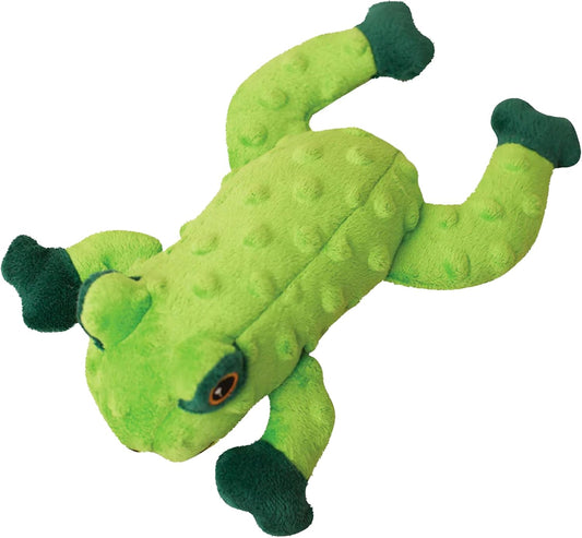 Snugarooz Lilly The Frog Plush Dog Toy with Repair Patch – Soft, Durable & Crinkly – Squeaky Plush Fun for Medium Dogs – Gentle Chewing & Snuggling Toy