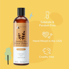 Oatmeal Shampoo for Dogs and Cats by kin+kind - Cat & Dog Shampoo for Sensitive Skin with Colloidal Oatmeal - Safe, Natural Formula with Olive Oil and Coconut Oil