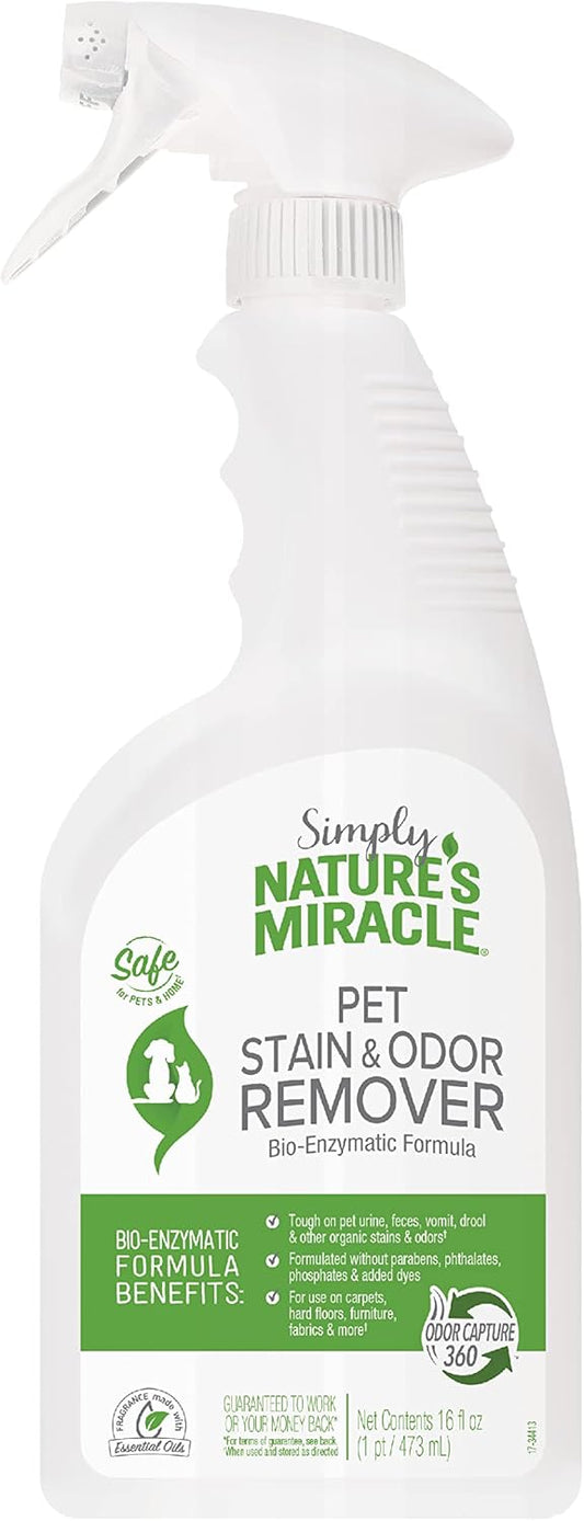 Nature's Miracle Simply Pet Stain and Odor Remover, Made with 86% Plant-Derived Surfactants