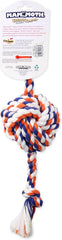 Mammoth Pet Products Flossy Chews Color Monkey Fist Ball with Rope Ends, Large, 18-Inch, multi