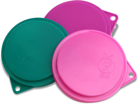 SPOT Pet Food Can Covers - Reusable Cat Food Wet Lid, Dog Food Can Covers Lids 3pk