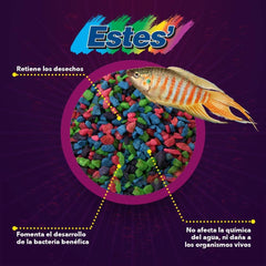 Estes Spectrastone Permaglo Rainbow Aquarium Gravel for Freshwater Aquariums