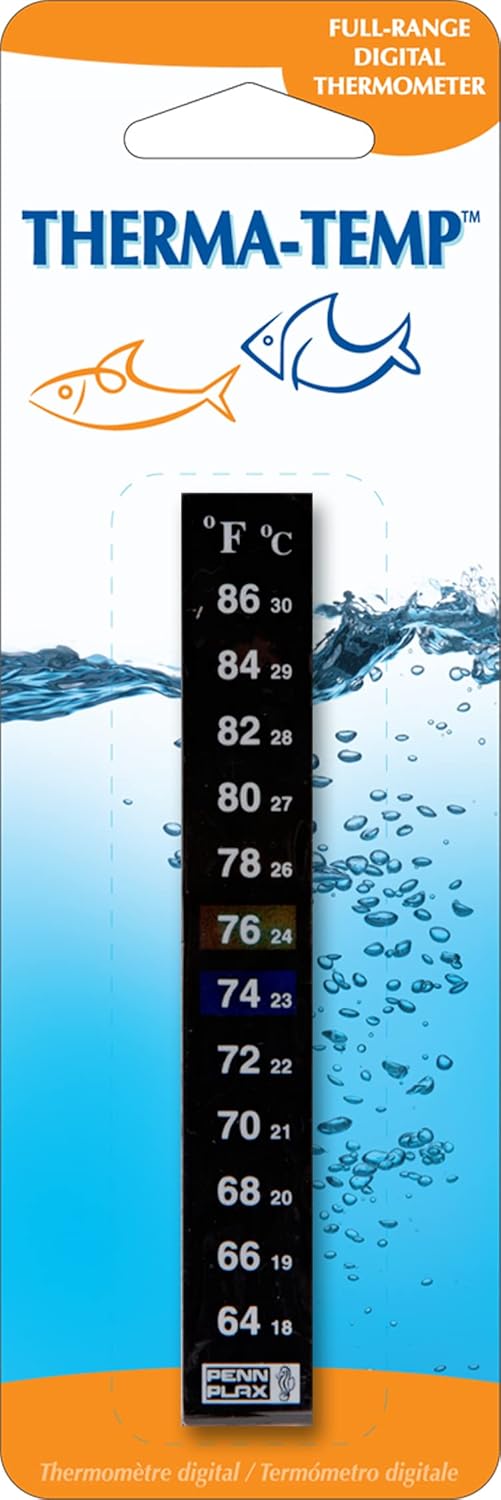 Penn-Plax Therma-Temp Standing Aquarium Thermometer for Reptile and Fish Tanks
