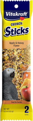 Vitakraft Crunch Sticks Parrot Treat - Apple and Honey - Pet Bird Treat Toy
