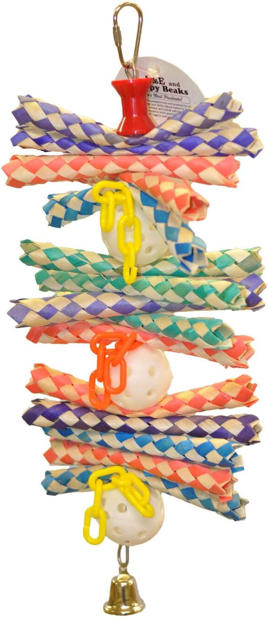 A&E Cage Co. 644019 USA Finger Stack Bird Toy, Medium, Blue