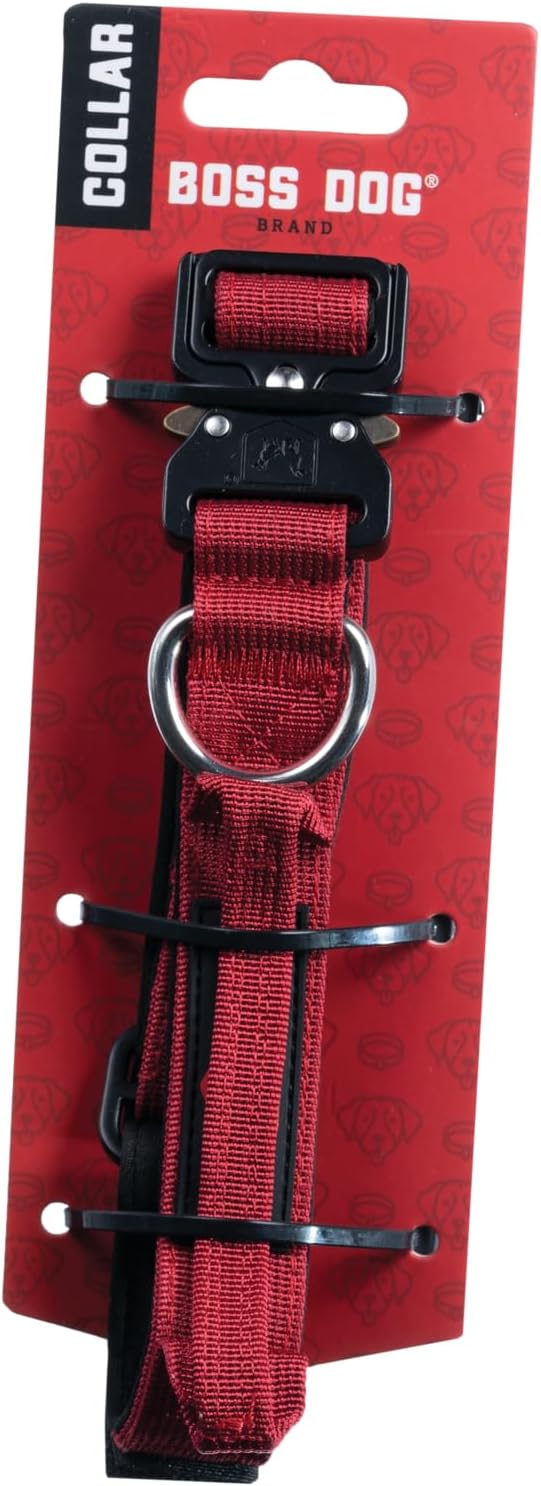 Boss Dog Tactical Adjustable Collar, Red