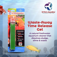DrTim's Aquatics Freshwater Waste-Away Time Release Gel – Natural Fish Tank & Aquarium Leave-in Waste Management Solution for Dissolving Cleaning Organic Sludge –  Medium