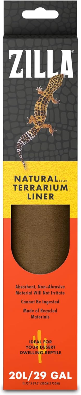 Zilla Reptile Terrarium Bedding Substrate Floor Liner, Brown