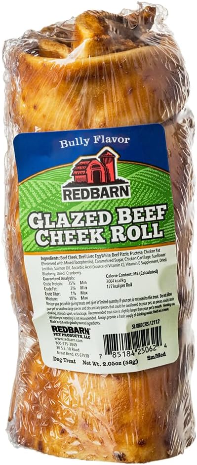 Redbarn Glazed Beef Cheek Rolls - Bully Flavor 1ea/SM/MD