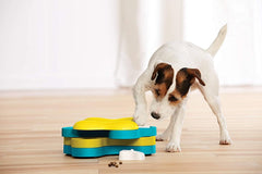 Nina Ottosson Dog Tornado Treat Puzzle Dog Toy, Level 2 Intermediate, Blue