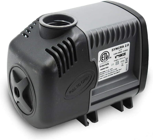 SICCE Syncra Silent 2.0 Multifunction 568 GPH Submersible Water Pump | Italian Made 35W Ultra Quiet Durable Aquarium Fish Tank, Fountain, Pond, Hydroponics, Terrarium Black | Freshwater & Saltwater