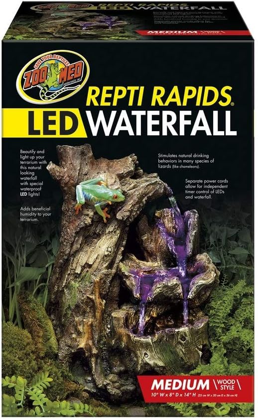 Zoo Med 26375 Repti Rapids LED Waterfall Wood Style