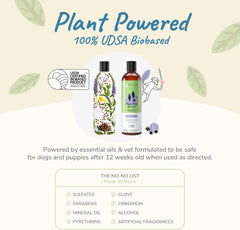 kin+kind Flea and Tick Shampoo for Dogs Vet Formulated - Plant Powered, Safe and Effective Dog Shampoo with Coconut and Olive Oil - Lavender Scent - Prevent Fleas and Ticks - Made in USA 12 fl oz