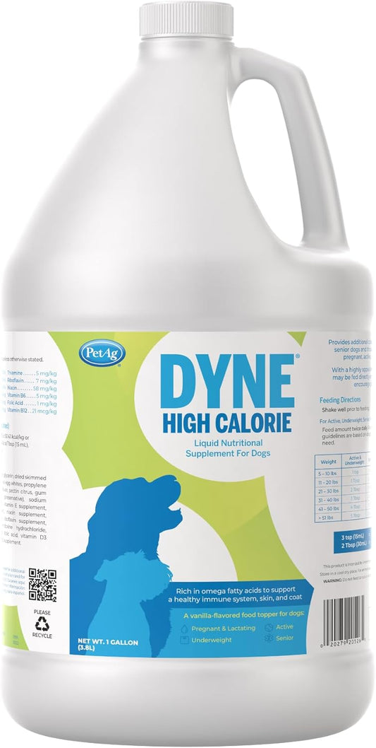 Lambert Kay PetAg Dyne High Calorie Liquid Nutritional Supplement for Dogs & Puppies 8 Weeks and Older - Supports Performance and Endurance - Sweet Vanilla Flavor
