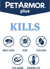 PetArmor Plus Flea and Tick Prevention for Dogs, Dog Flea and Tick Treatment, 3 Doses, Waterproof Topical, Fast Acting, Medium Dogs (23-44 lbs)