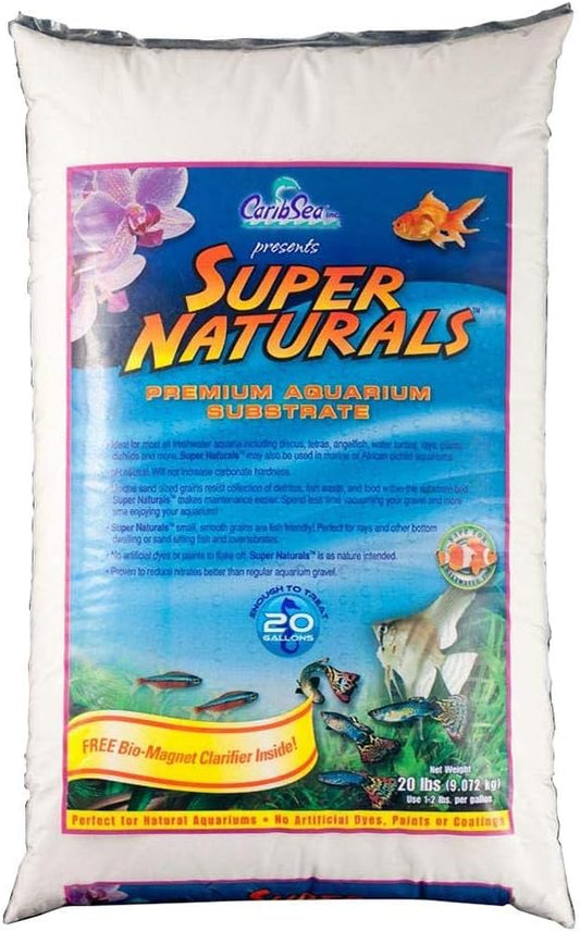 CaribSea Super Naturals Aquarium Sand - 20 lb - Natural Substrate for Freshwater Aquariums, Enhances Aquascaping & Promotes Healthy Aquatic Environment
