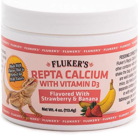 Fluker's Strawberry Banana Flavored Repta Calcium with Vitamin D3