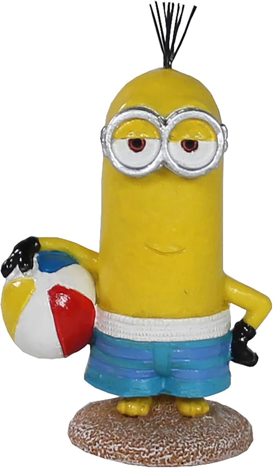 Penn-Plax Minions Officially Licensed Aquarium Ornament – Beach Buddy – Safe for Freshwater and Saltwater Fish Tanks – Small