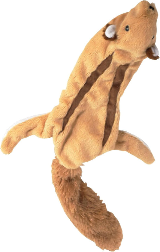 Skinneeez Flying Squirrel 14 Inch Stuffing-Free Plush Squeaky Dog Toy – Soft Tug-of-War Toy for Small and Medium Dogs – Mess-Free Interactive Chew Toy for Moderate Chewers