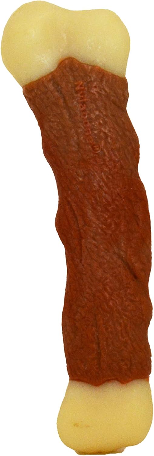 Nylabone Rib Bone Alternative Power Chew Toy for Dogs, Dog Toys for Aggressive Chewers, Beef Flavor