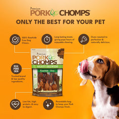 Pork Chomps Premium 6CT Meaty Skewers, Brown