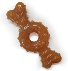 Nylabone Ring Bone Chew Toy for Puppies, Puppy Teething Toys, Puppy Enrichment Toys, Chicken Flavor, Medium Dogs