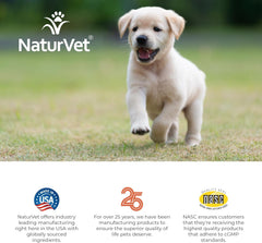 NaturVet VitaPet Puppy Daily Vitamins Plus Breath Aid for Puppies, 60 ct Time Release, Chewable Tablets, Made in The USA with Globally Source Ingredients