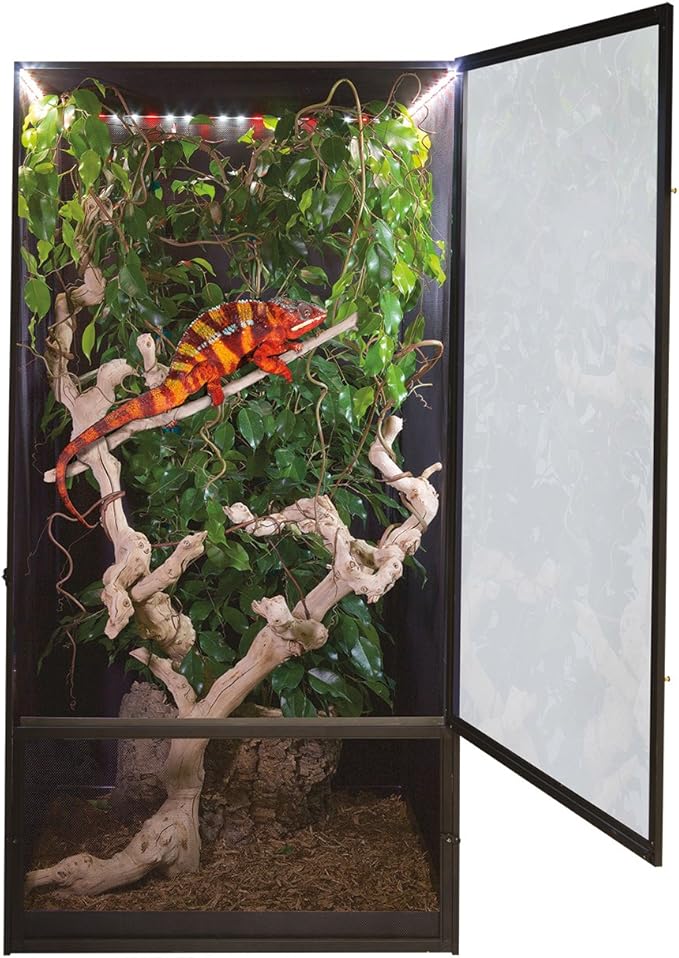 Zoo Med ReptiBreeze LED Deluxe Open Air Aluminum Screen Habitat