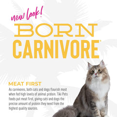 Tiki Cat Born Carnivore Indoor Health High Protein, Chicken & Turkey Meal, Grain-Free Baked Kibble to Maximize Nutrients, Dry Cat Food