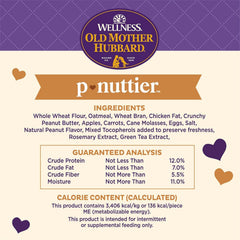 Old Mother Hubbard Wellness P-Nuttier Dog Biscuits, Natural, Training Treats, Peanut Butter Flavor, Large Size, (3.3 Pound Bag)