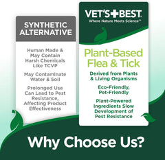 HERO PET Vet's Best Natural Indoor Flea and Tick Spray – Dog Flea and Tick Treatment for Home, Plant-Based Formula with Natural Oils, Kills Fleas, Eggs & Ticks on Contact, Made in USA, Cotton Spice, 32 oz