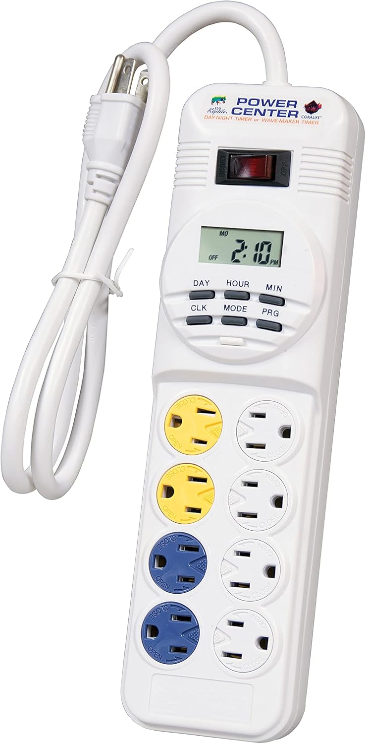 Coralife Aquarium Fish Tank 8-Outlet 24/7 Digital Power Center Timer