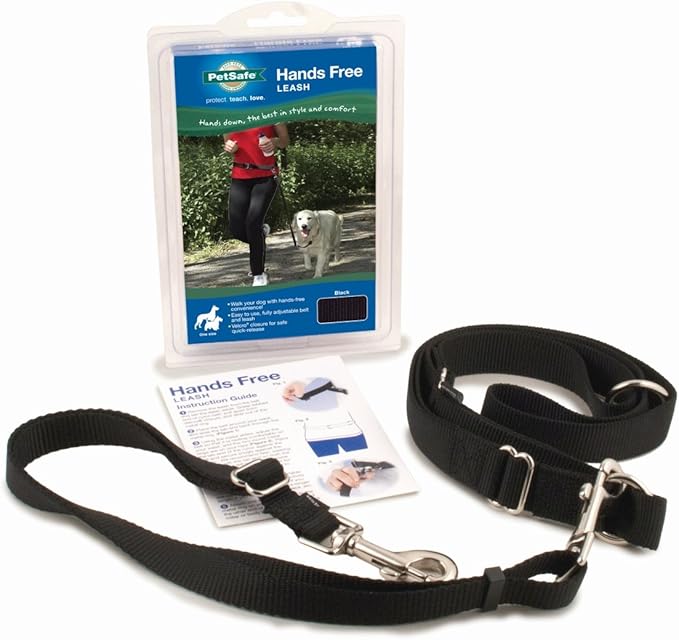 PetSafe Hands Free Adjustable Dog Leash - Great for Running, Jogging, Walking and Hiking - Wear Around The Waist