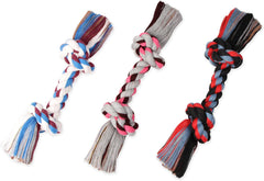 Mammoth Pet Products Flossy Chews Color Rope Bone-Premium Cotton-poly Rope Toy for Dogs-Bone Dog Rope Toy-Interactive Dog Tug Toy-Tug Dog Chew Toy for Large-X-Large Dogs-Colossal