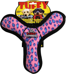 TUFFY - Tuffy`s Dog Toys Ultimate Bowmerang Pink Leopard Chew Toy