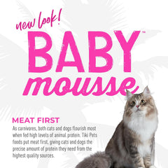 Tiki Cat Baby, Chicken and Chicken Liver, Grain-Free and Nutrient Rich, Wet Cat Food for Kittens 4 Weeks+