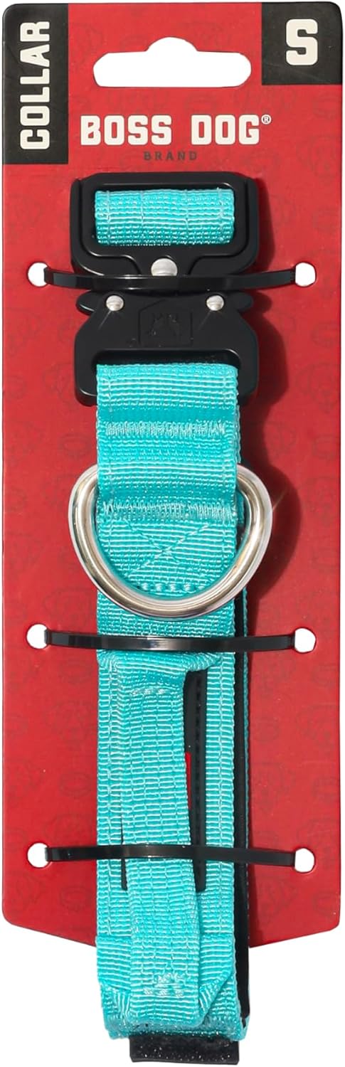 Boss Dog Tactical Adjustable Collar, Teal