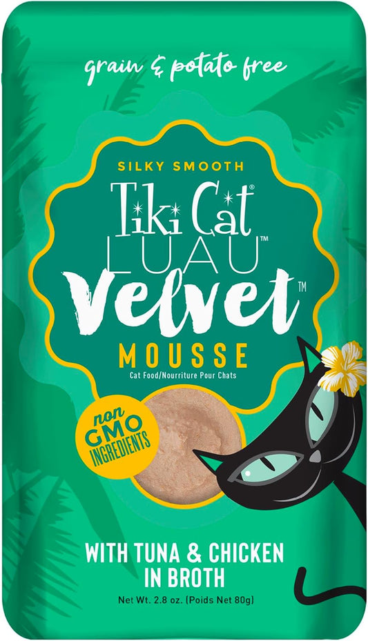 Tiki Pets Tiki Cat Velvet Mousse Grain-Free Wet Food with a Silky-Smooth Texture for Adult Cats & Kittens