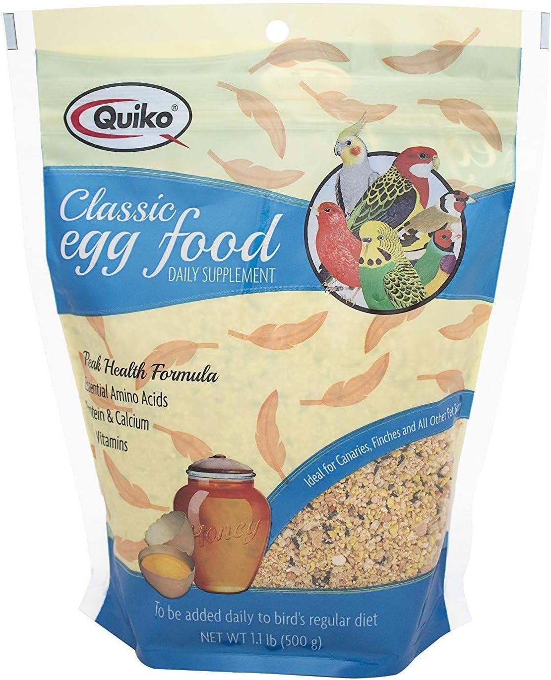 Classic Egg Food Daily Supplement - Peak Health Formula, Ideal For Canaries, Finches And All Other Pet Birds, 1.1 Lb., sage