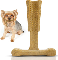 SPOT Bam-Bones Plus T-Bone, Bamboo Fiber & Nylon Dog Chew, Durable for Aggressive Chewers, Non-Splintering, for Adult Dogs & Teething Puppies Under 60lbs, Chicken Flavor
