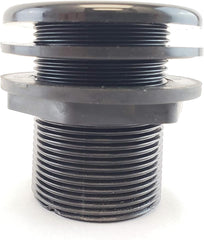 Lifegard Aquatics Standard Threaded Bulkhead Kit for Fish Aquariums – High-Impact Resistant PVC – Includes Bulkhead Fitting, Gasket, Lock Nut – Jet Black
