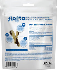 N-Bone FLOSSta Dental Chews for Dogs – Natural Beef Liver Flavor, No Dyes, Grain-Free, Breath Freshening, Plaque & Tartar Control, Digestible Teething Aid