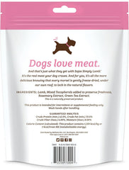 Sojos Natural Pet Food Simply Lamb Dog Treats, 4 Ounces Each, 100 Percent Raw Freeze-Dried Meat
